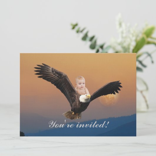 Ein bezaubernder Adleruntergang Einladung (Stehend Vorderseite)