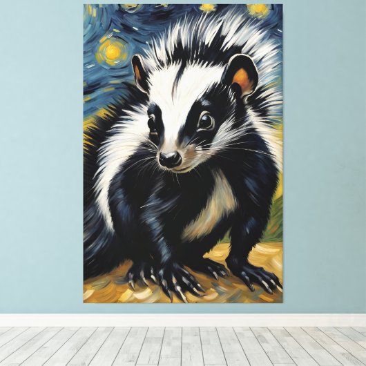 ein bezaubernder Schank in einer Sternennacht Leinwanddruck (Insitu (Holzboden))