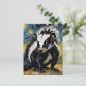 ein bezaubernder Schank in einer Sternennacht Postkarte (Stehend Vorderseite)