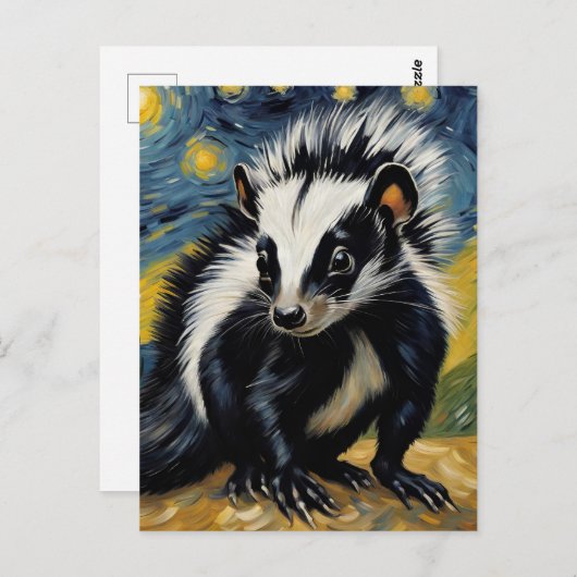 ein bezaubernder Schank in einer Sternennacht Postkarte (Vorne/Hinten)