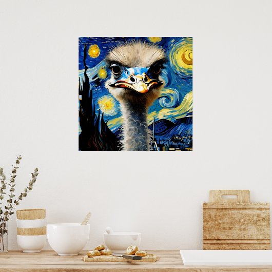 ein bezaubernder Strauß in einer sternförmigen Nac Poster (Küche)