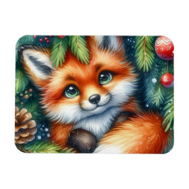 Ein bezaubernder Weihnachts-Rotfuchs Magnet