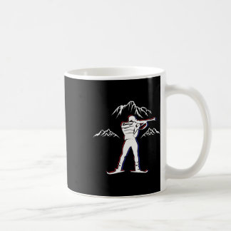 Ein Biathlet Mit Gewehr Und Langlaufski Moti Kaffeetasse