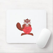 Ein Biber in Liebe Mousepad (Mit Mouse)