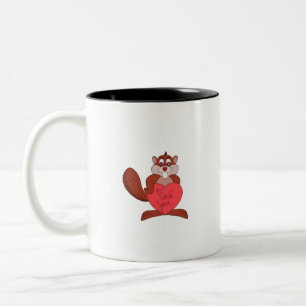 Ein Biber in Liebe Zweifarbige Tasse