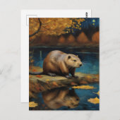 Ein Biber von Van Gogh Postkarte (Vorne/Hinten)