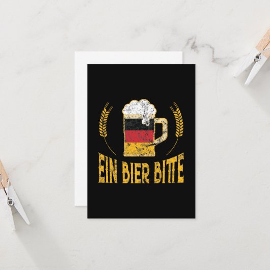 Ein Bier bitte deutsche Flagge Ein Bier bitte Karte (Vorderseite/Rückseite Beispiel)