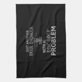 Ein Bier-Drinker mit festgefahrenem Golfproblem Geschirrtuch (Vertikal)