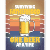 Ein Bier nach dem anderen überleben Aufkleber (Vorderseite)