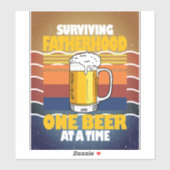 Ein Bier nach dem anderen überleben Aufkleber (Blatt)