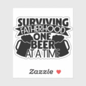 Ein Bier nach dem anderen überleben Aufkleber (Blatt)