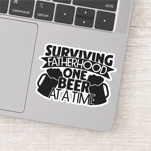 Ein Bier nach dem anderen überleben Aufkleber (Detail)