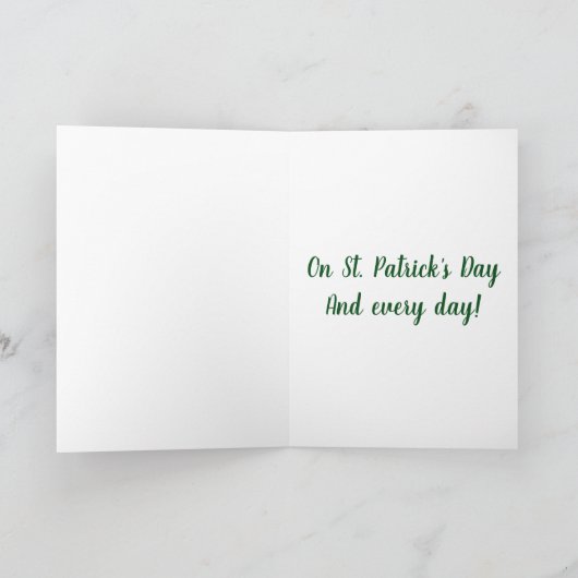 **EIN BIER ODER ZWEI WÜNSCHE** FÜR **STE PATRICK-T KARTE (Innenseite)