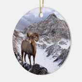 Ein Bighorn-Schaf untersucht das Tal Keramikornament (Links)