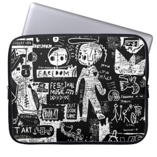 Ein Bild, das eine Vielzahl von Symbolen enthält.s Laptopschutzhülle
