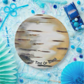 Ein Bild der Rinde des Papierbäums (Betu) Pappteller (Party)