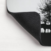 Ein Bild des Nebels einiger Rotwild morgens Mousepad (Ecke)