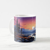 Ein Bild einer Waldlandschaft im Winter Kaffeetasse (Vorderseite Links)