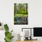 Ein Bild einer Waldlandschaft in einem Sumpf Poster (Heimbüro)