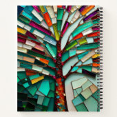 ein Bild eines Baumes aus Buntglas Notizblock (Rückseite)