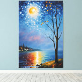 ein Bild eines Baumes und eines Mondes Leinwanddruck (Insitu (Holzboden))