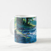 ein Bild eines Flusses mit einem Gemälde Kaffeetasse (Vorderseite Links)
