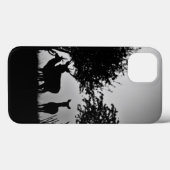 Ein Bild eines Hirsches im Morgennebel Case-Mate iPhone Hülle (Rückseite (Horizontal))