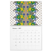 ein Bild eines Musters, das wie ein Pfau aussieht Kalender (Feb 2027)