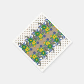 ein Bild eines Musters, das wie ein Pfau aussieht Serviette (Ecke)