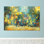 ein Bild eines Parks mit Bäumen und Lichtern Leinwanddruck (Insitu (Holzboden))
