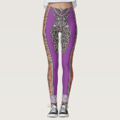 ein Bild eines Schals mit einem Design darauf Leggings (Vorderseite)