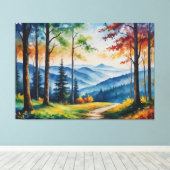 ein Bild eines Weges in einem Wald Leinwanddruck (Insitu (Holzboden))