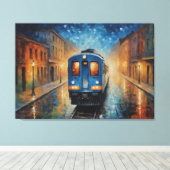 ein Bild eines Zuges auf einer Zugstrecke Leinwanddruck (Insitu (Holzboden))