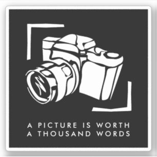 Ein Bild ist mehr als tausend Worte Fotografie Aufkleber