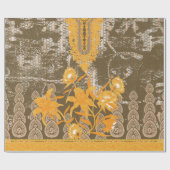 ein Bild mit gelben Blumen. Geschenkpapier (Flach)
