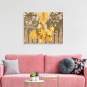 ein Bild mit gelben Blumen. Leinwanddruck (Insitu (Wohnzimmer))