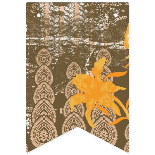 ein Bild mit gelben Blumen. Wimpelkette (Zweite Fahne)