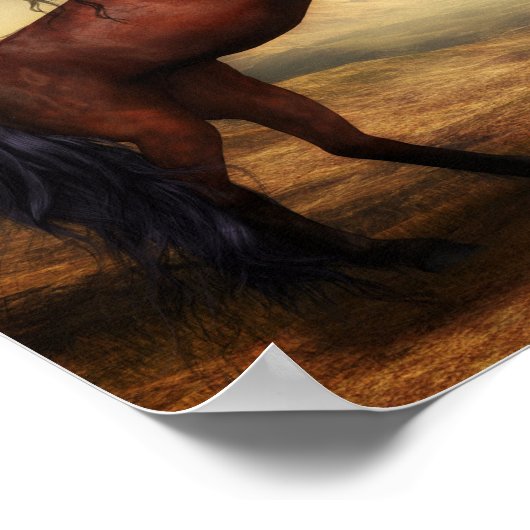 Ein Bild mit zwei Pferden Poster (Ecke)