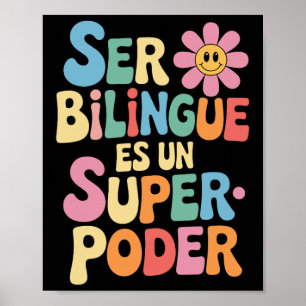 Ein Bilingualer zu sein ist eine Superkraft Biling Poster