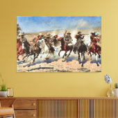 Ein Bindestrich für das Holz c. 1889 Remington Fin Leinwanddruck (Insitu (Wohnzimmer))