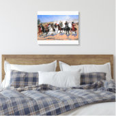 Ein Bindestrich für das Holz Leinwanddruck (Insitu (Schlafzimmer))