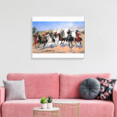 Ein Bindestrich für das Holz Leinwanddruck (Insitu (Wohnzimmer))