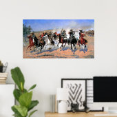 Ein Bindestrich für das Holz Poster (Heimbüro)