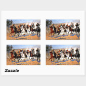 ein Bindestrich für Holz, Frederick Remington, Rechteckiger Aufkleber (Blatt)