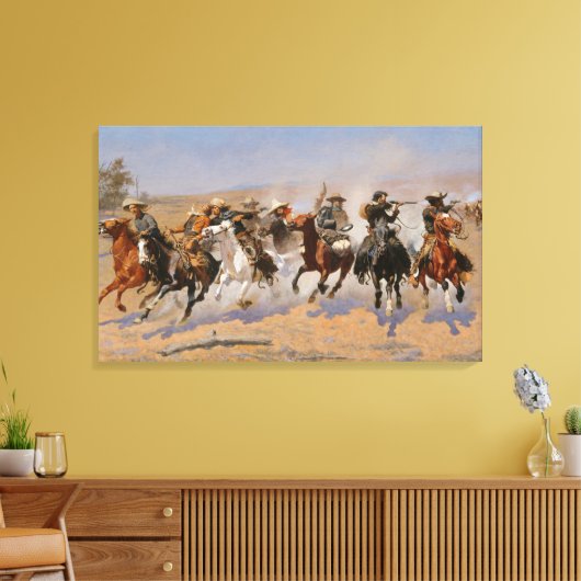 Ein Bindestrich für Holz Leinwanddruck (Insitu (Wohnzimmer))