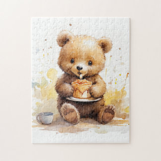 ein Birkengebäck, Niedlicher Bären Jigsaw Puzzle