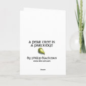 Ein Birnenbaum in einem Partridge Feiertagskarte (Rückseite)