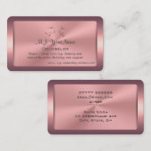 Ein bis ein Counselor, gerahmter rosa Chromeffekt Visitenkarte (Vorne/Hinten)