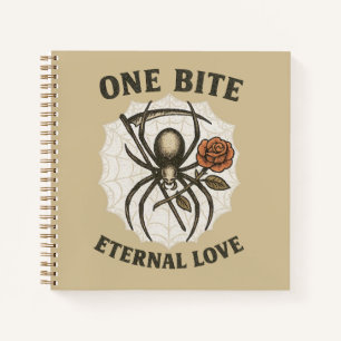 Ein Biss Eternal Liebe Gothic Spider Halloween Notizblock