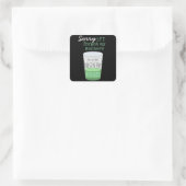 Ein bisschen Absinthe Minded Funny Drink Spaß Quadratischer Aufkleber (Tasche)